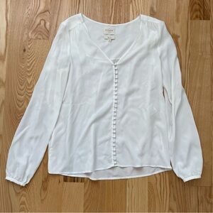 🤍 EUC Sezane 100% silk Heloise top size 38 (Medium) ecru